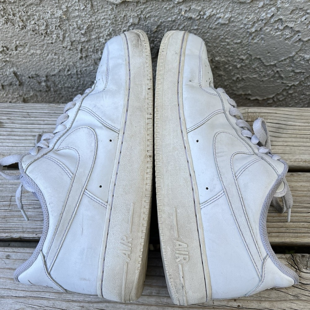 Nike Shoes Men Size 12 Air Force 1 Low White Sneakers Leather Low - Picture 11 of 13